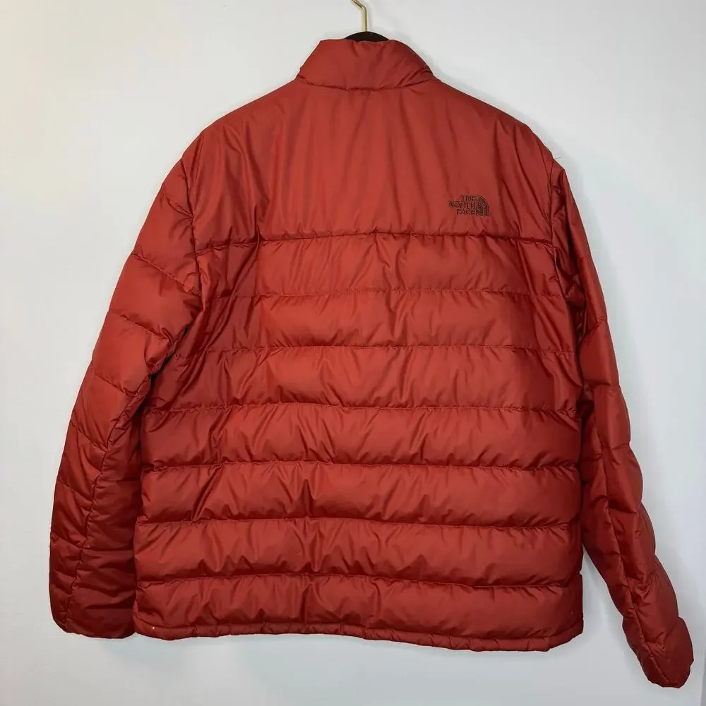 The North Face Aconcagua 2 Puffer Jacket Lightweight Brick Red 550 Fill Mens XXL